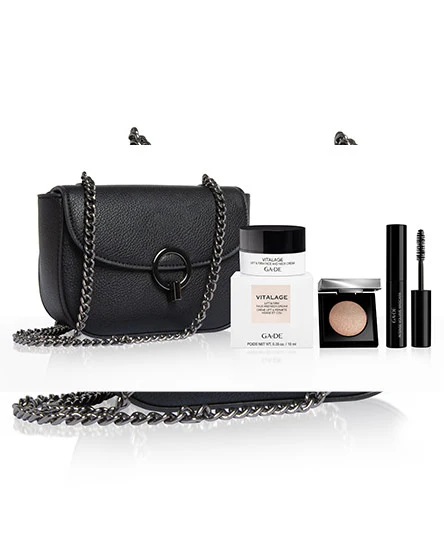 CRISSCROSS BLACK CHAIN BAG